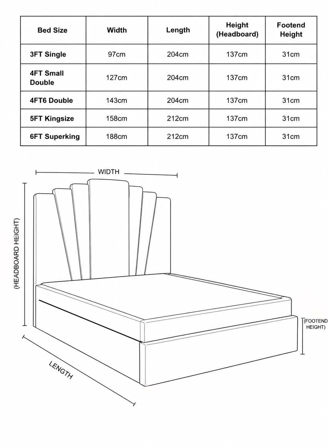 Rene Art Deco Bed Frame