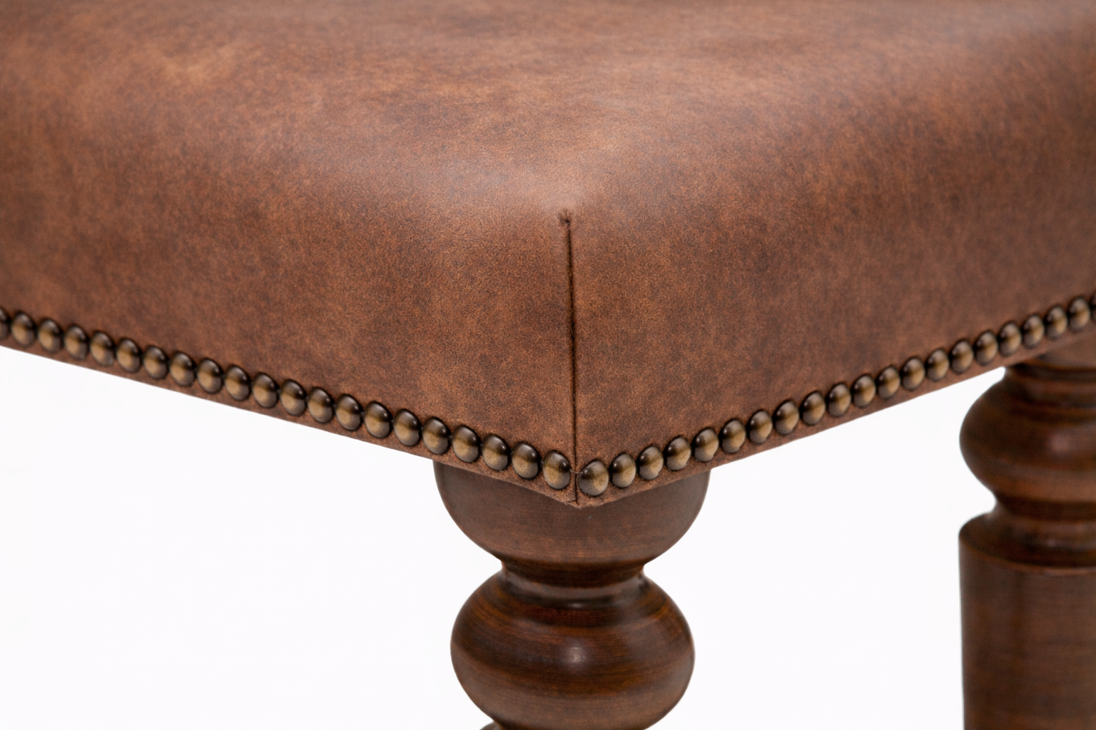 Cassie Genuine leather Upholstered Bench / Footstool