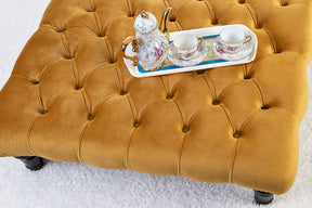Chesterfield Upholstered Footstool / Coffee Table