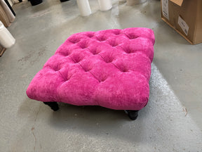 EX DISPLAY 60cm x 60cm Chesterfield Footstool Coffee Table