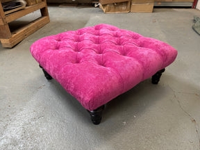 EX DISPLAY 60cm x 60cm Chesterfield Footstool Coffee Table