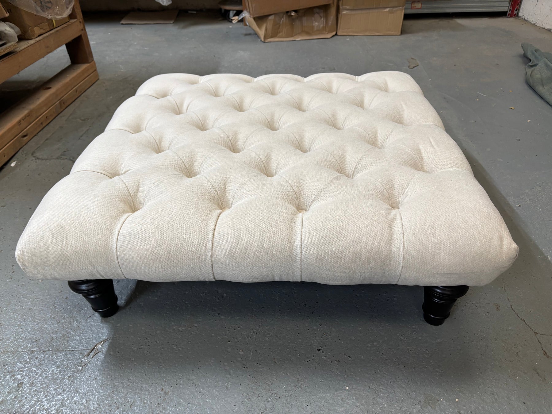 76cm x 76cm Chesterfield Footstool Coffee Table
