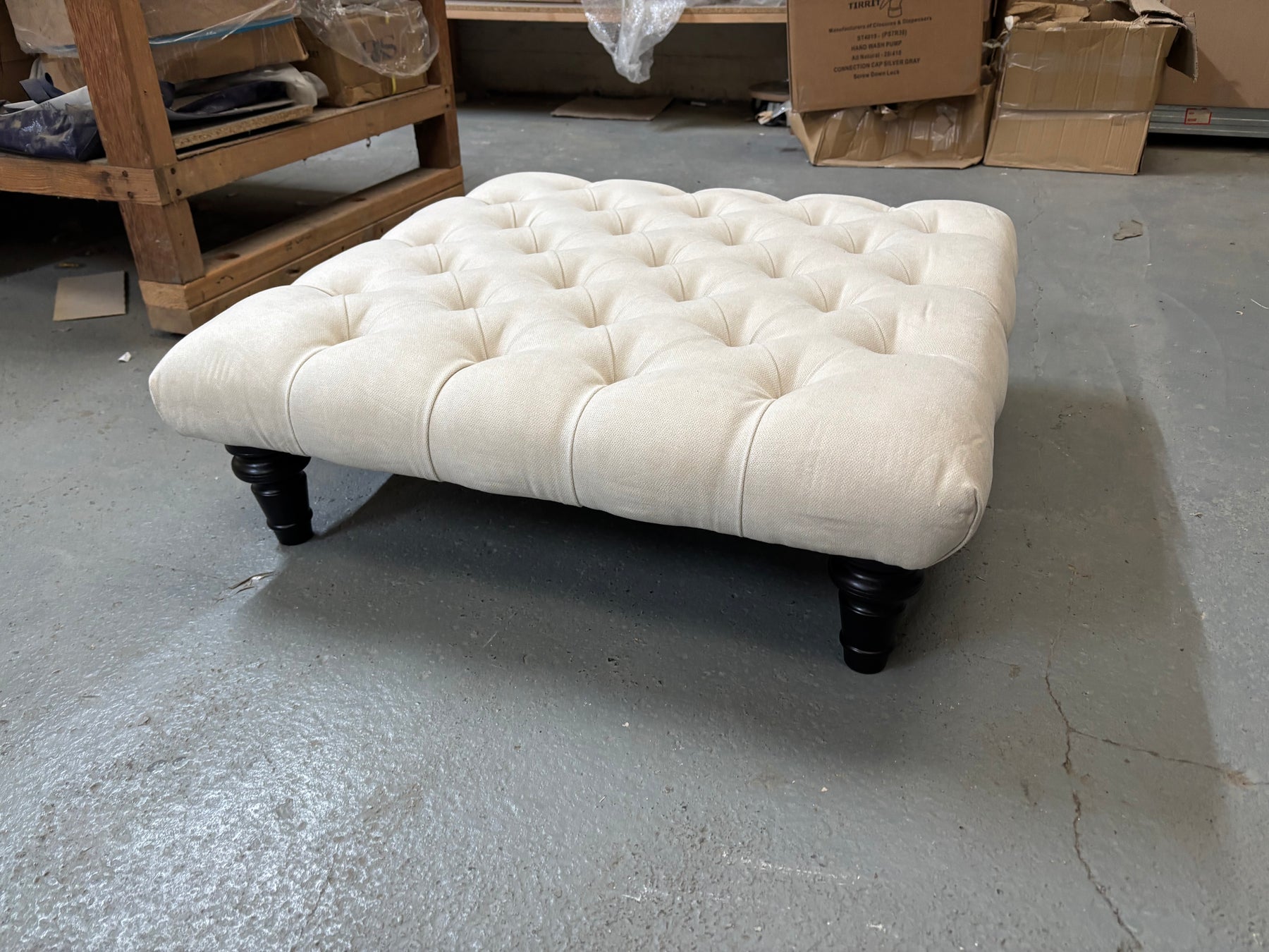 76cm x 76cm Chesterfield Footstool Coffee Table