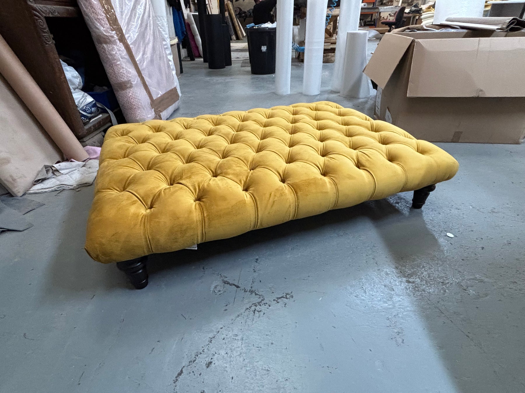 Large 120cm x 90cm Chesterfield Footstool Coffee Table