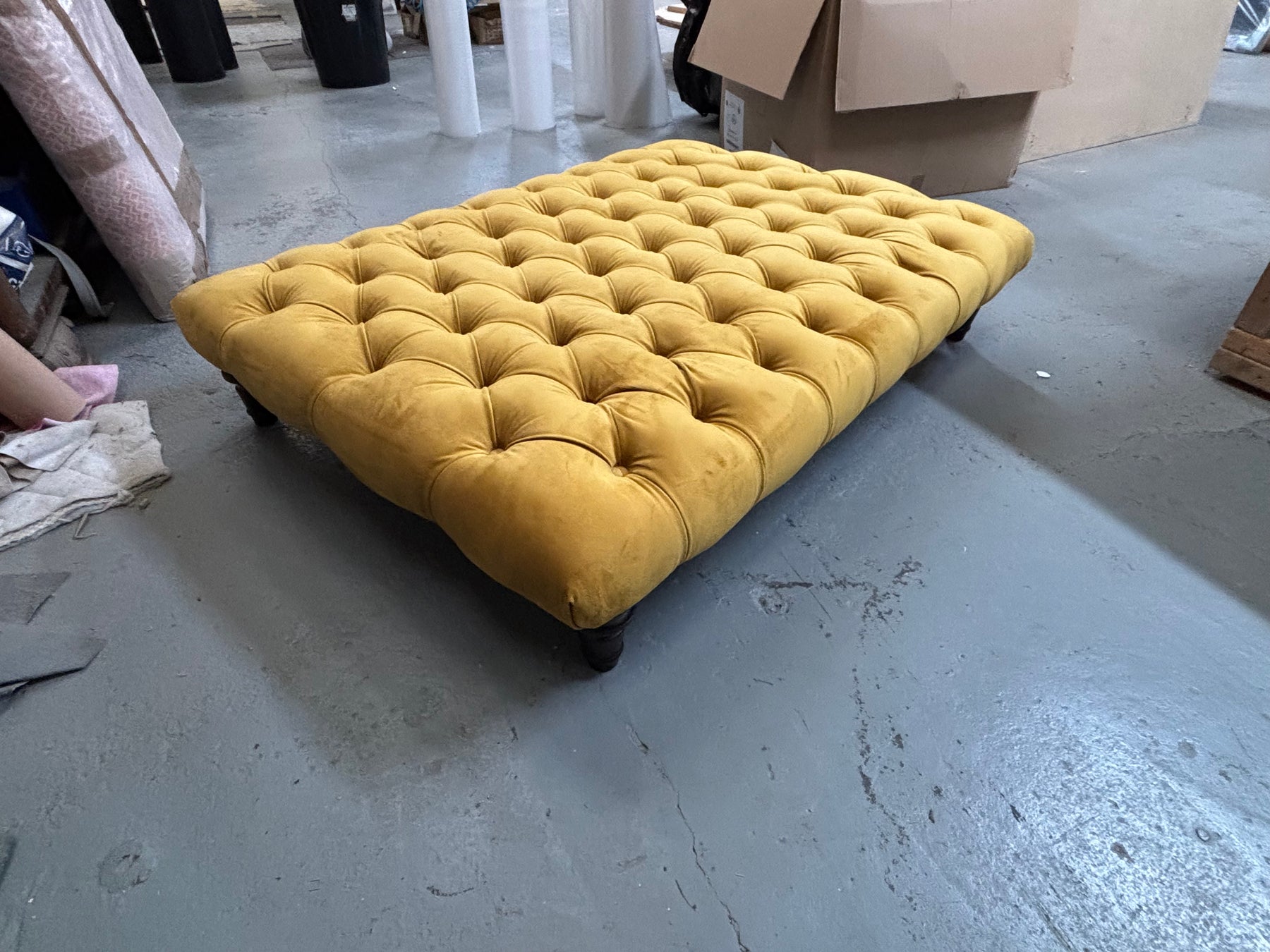 Large 120cm x 90cm Chesterfield Footstool Coffee Table