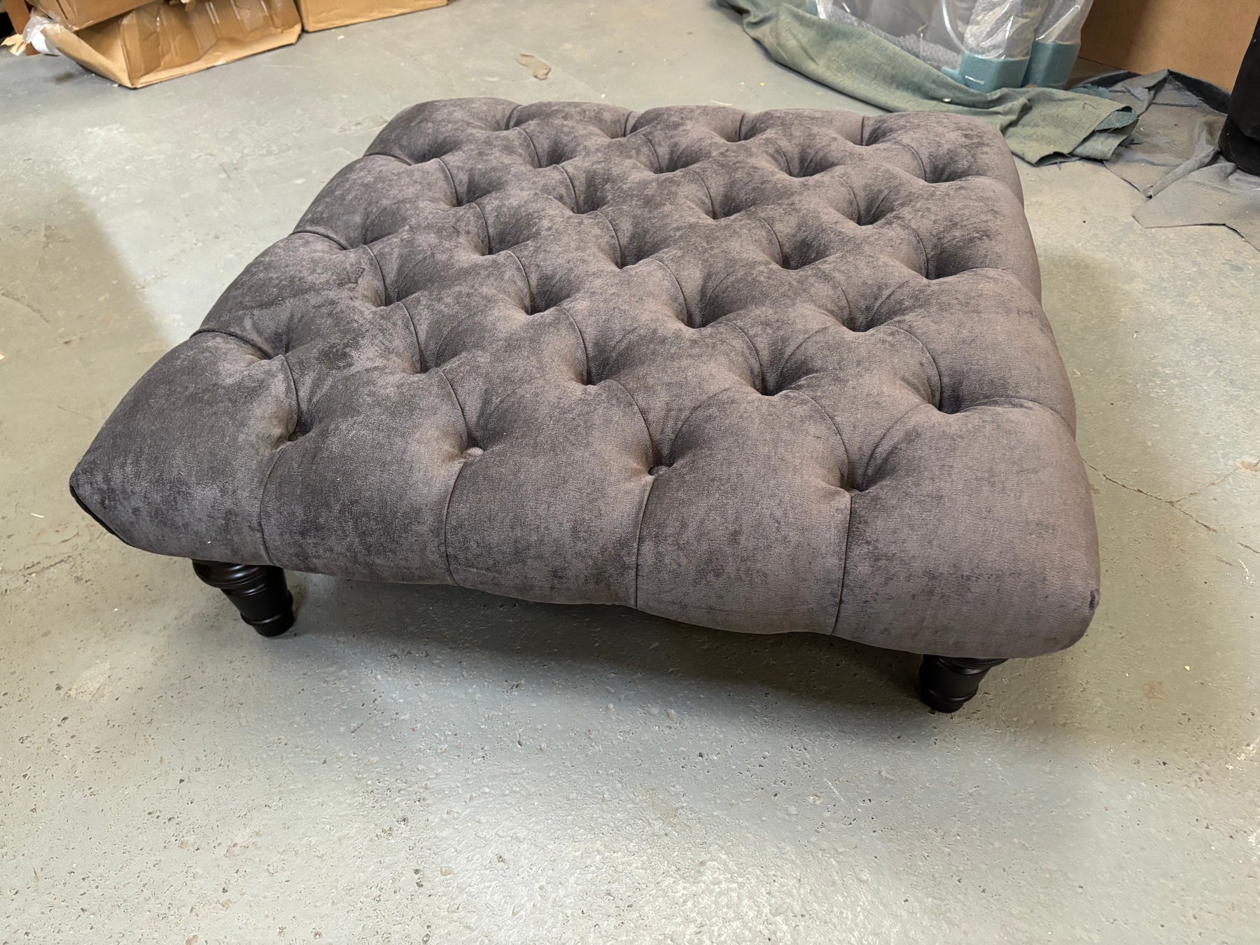76cm x 76cm Chesterfield Footstool Coffee Table