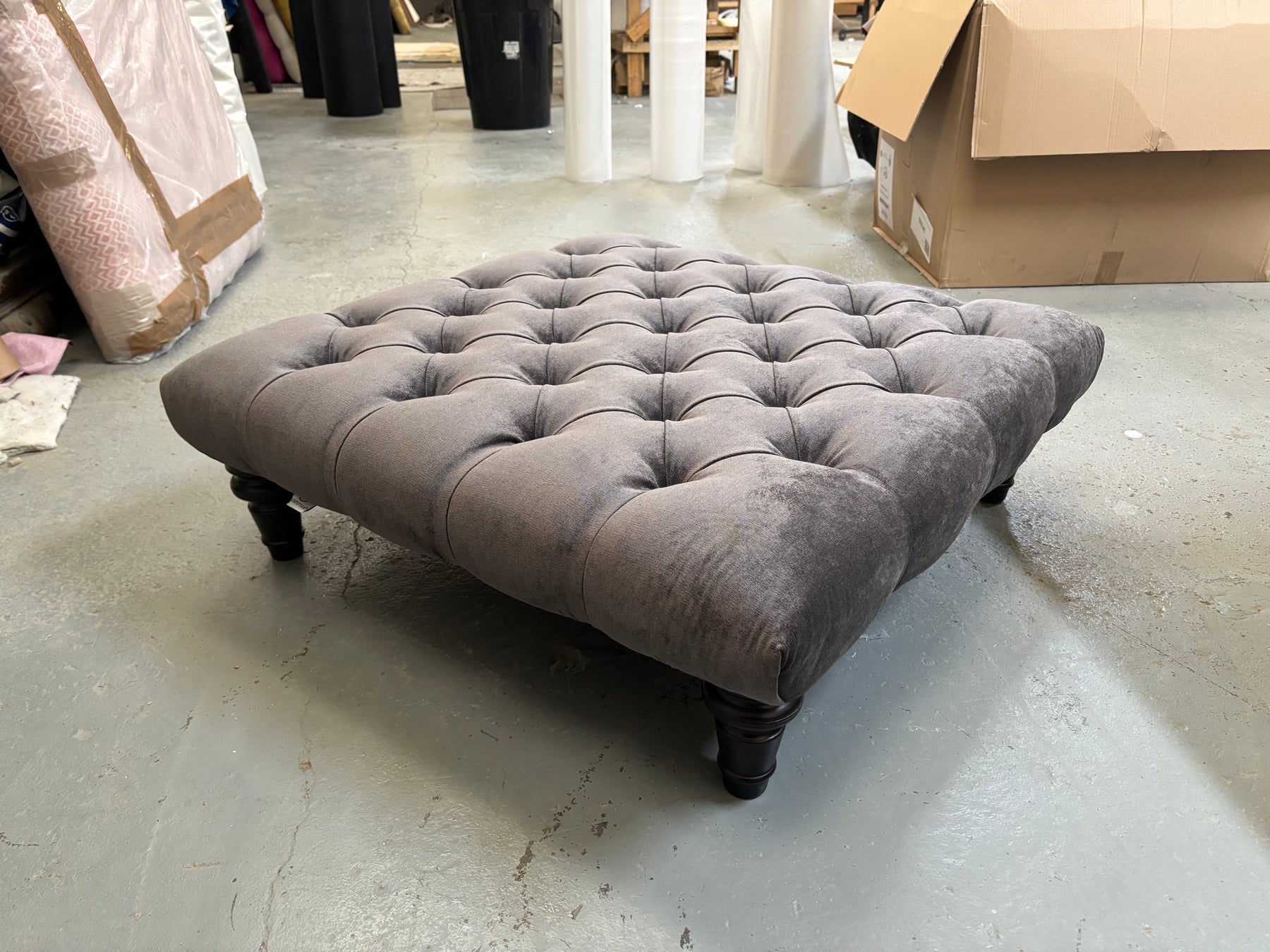 76cm x 76cm Chesterfield Footstool Coffee Table