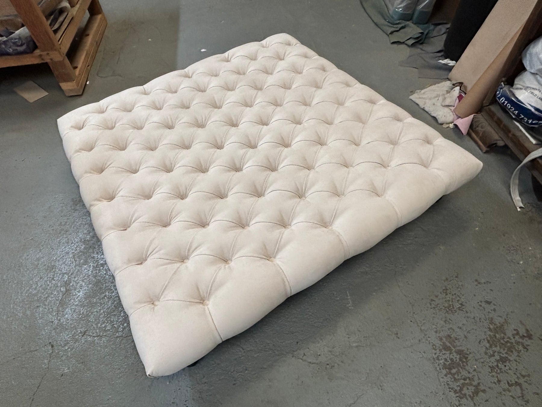 120cm x 120cm Chesterfield Footstool Coffee Table
