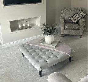 Chesterfield Upholstered Footstool / Coffee Table (Copy)