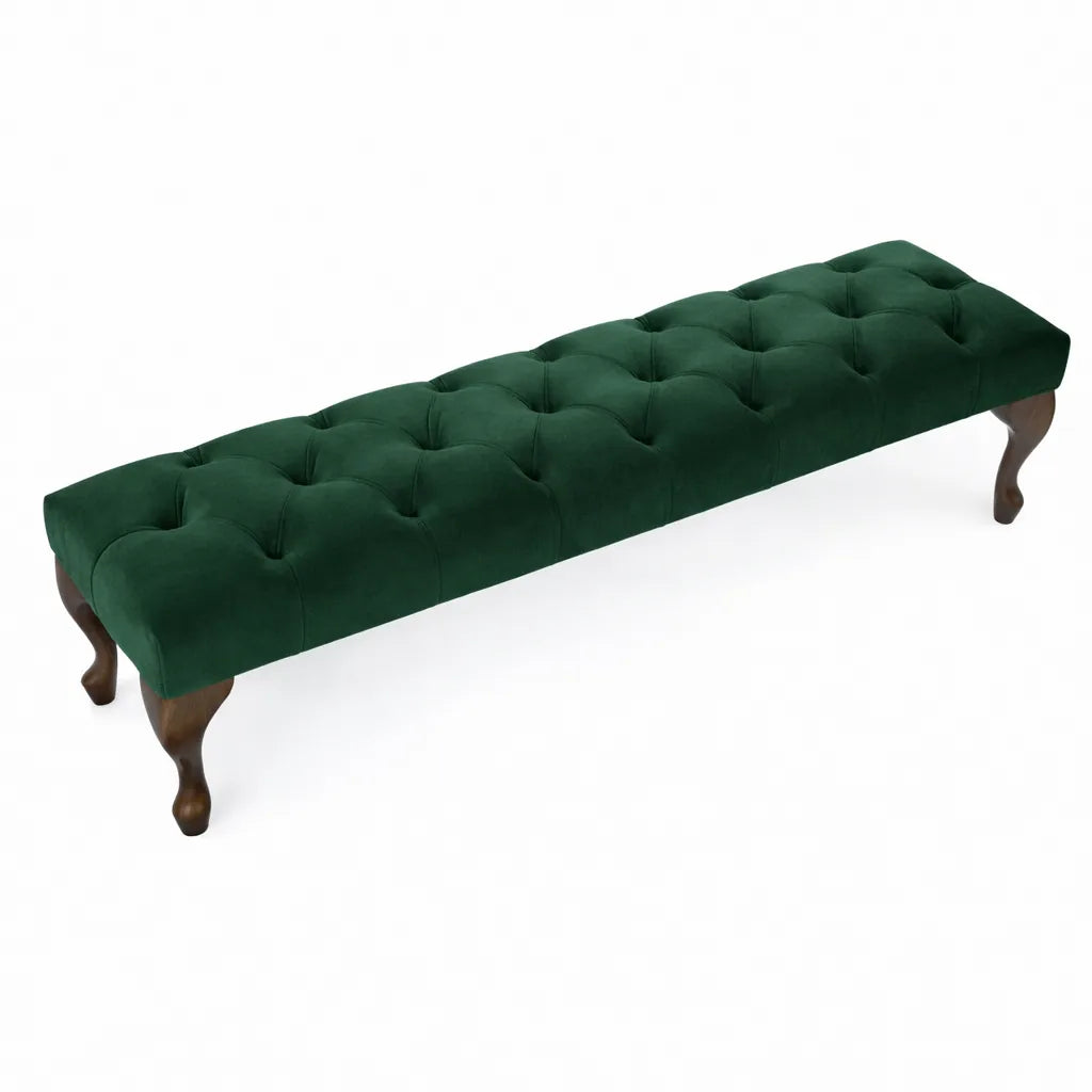 Camille Chesterfield Upholstered Bench / Footstool