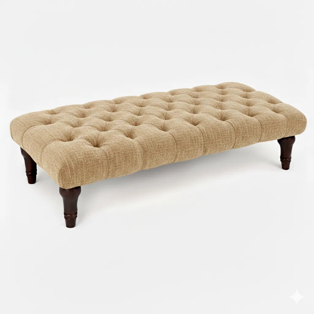 Sienna Chesterfield Upholstered Footstool / Coffee Table