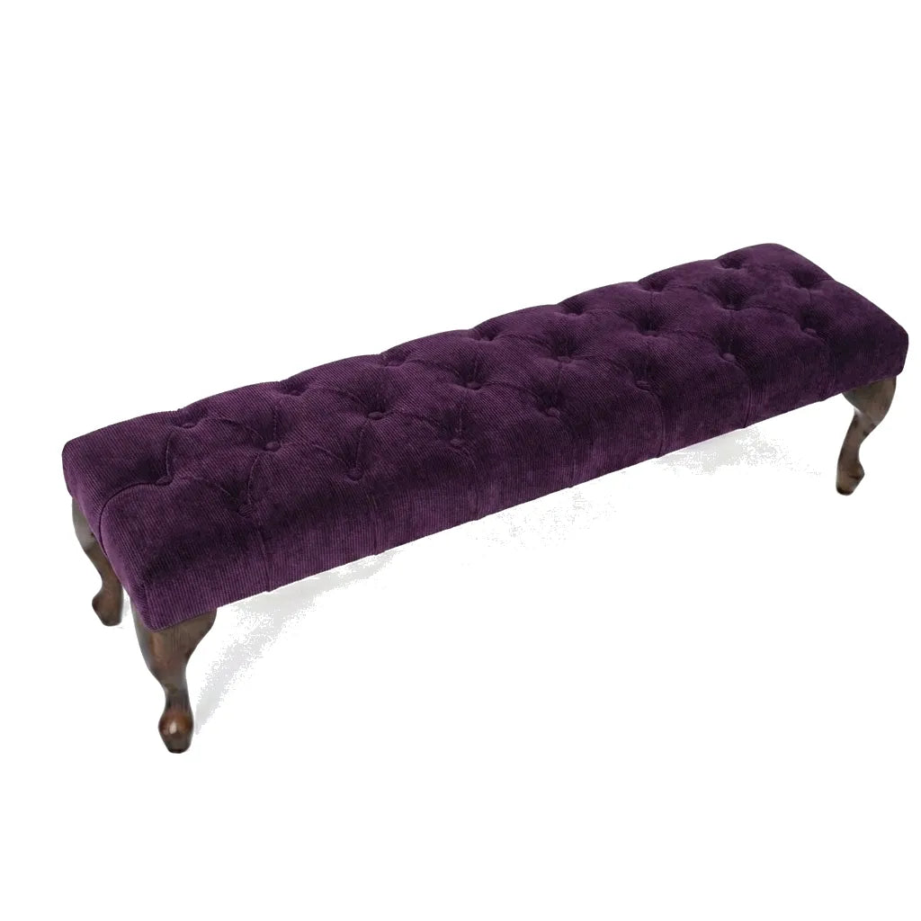 Camille Chesterfield Upholstered Bench / Footstool