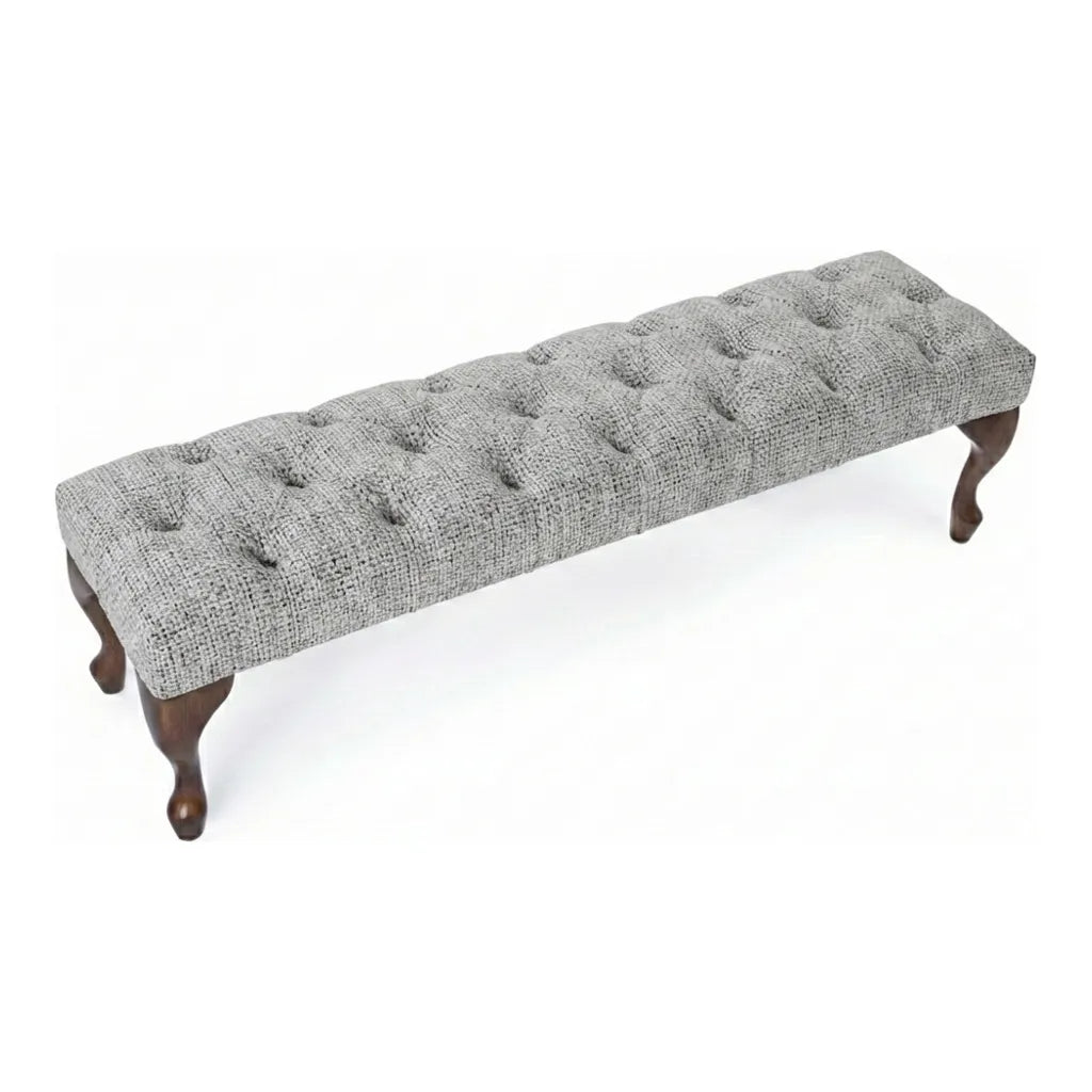 Camille Chesterfield Upholstered Bench / Footstool
