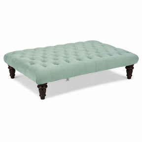Large Chesterfield Upholstered Footstool / Coffee Table