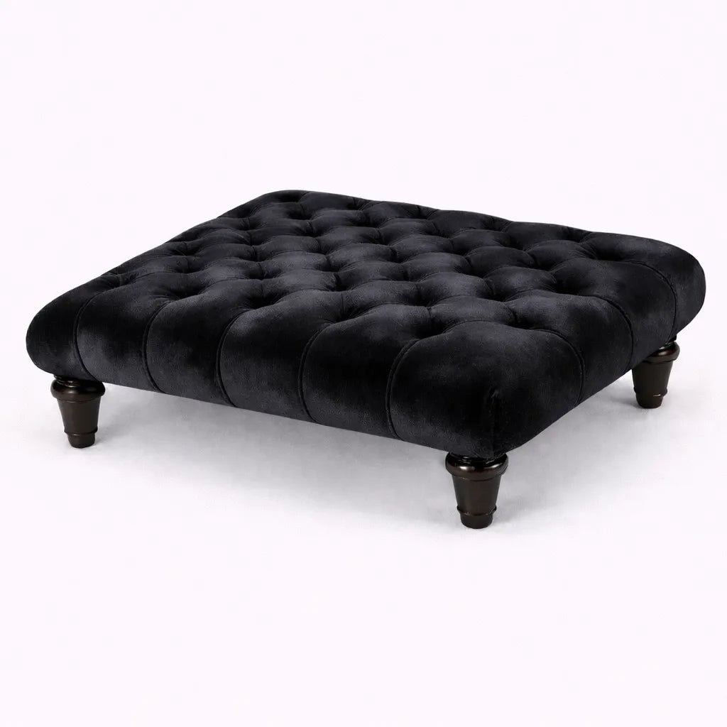 Chesterfield Upholstered Footstool / Coffee Table