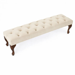 Camille Chesterfield Upholstered Bench / Footstool