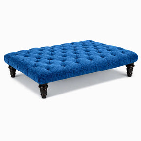 Large Chesterfield Upholstered Footstool / Coffee Table