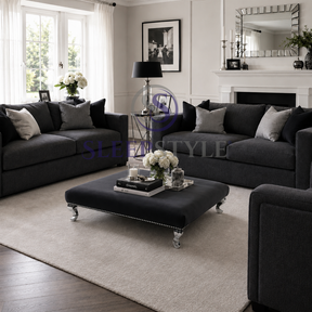 Glamour Upholstered Footstool / Coffee Table
