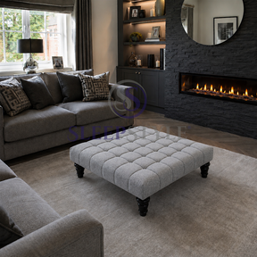 Cube Upholstered Footstool / Coffee Table