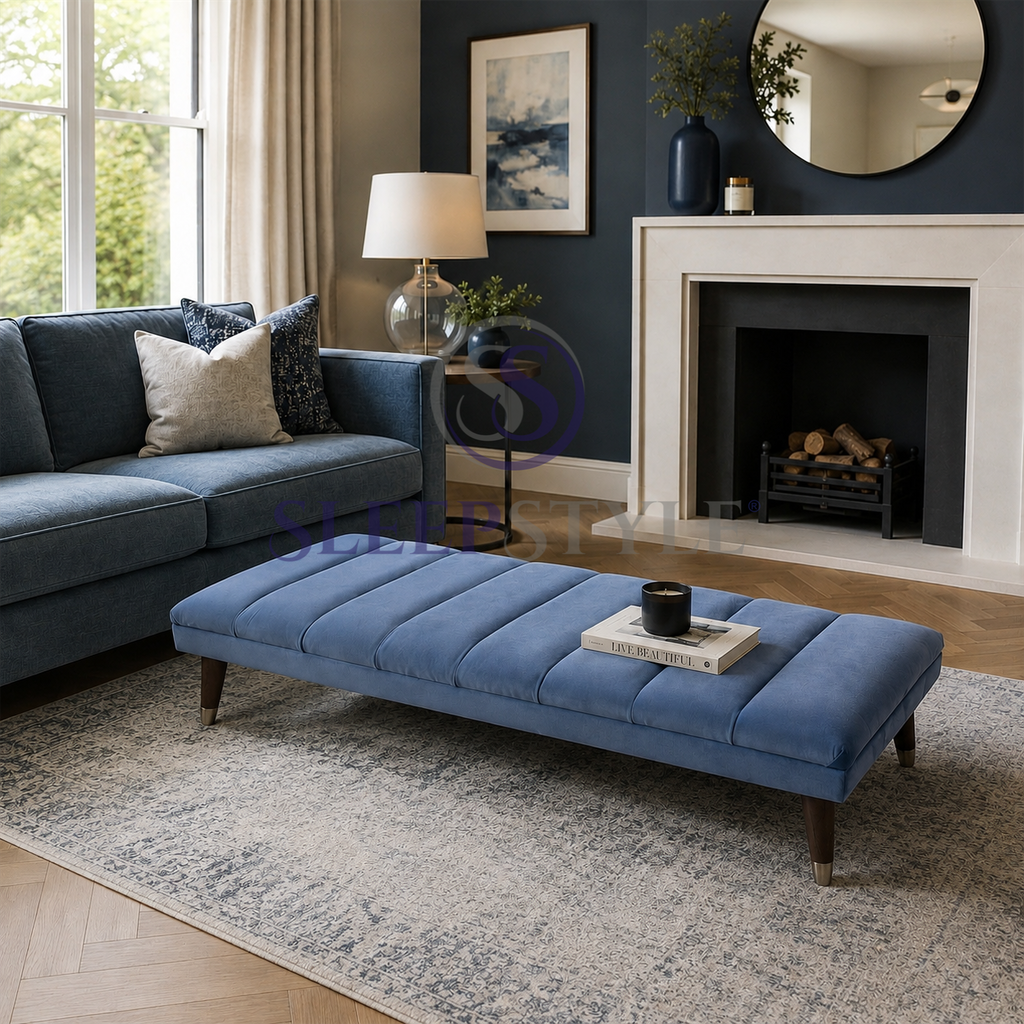 Solar Upholstered Footstool / Coffee Table