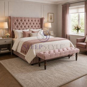 Chloe Chesterfield Upholstered Bench / Footstool