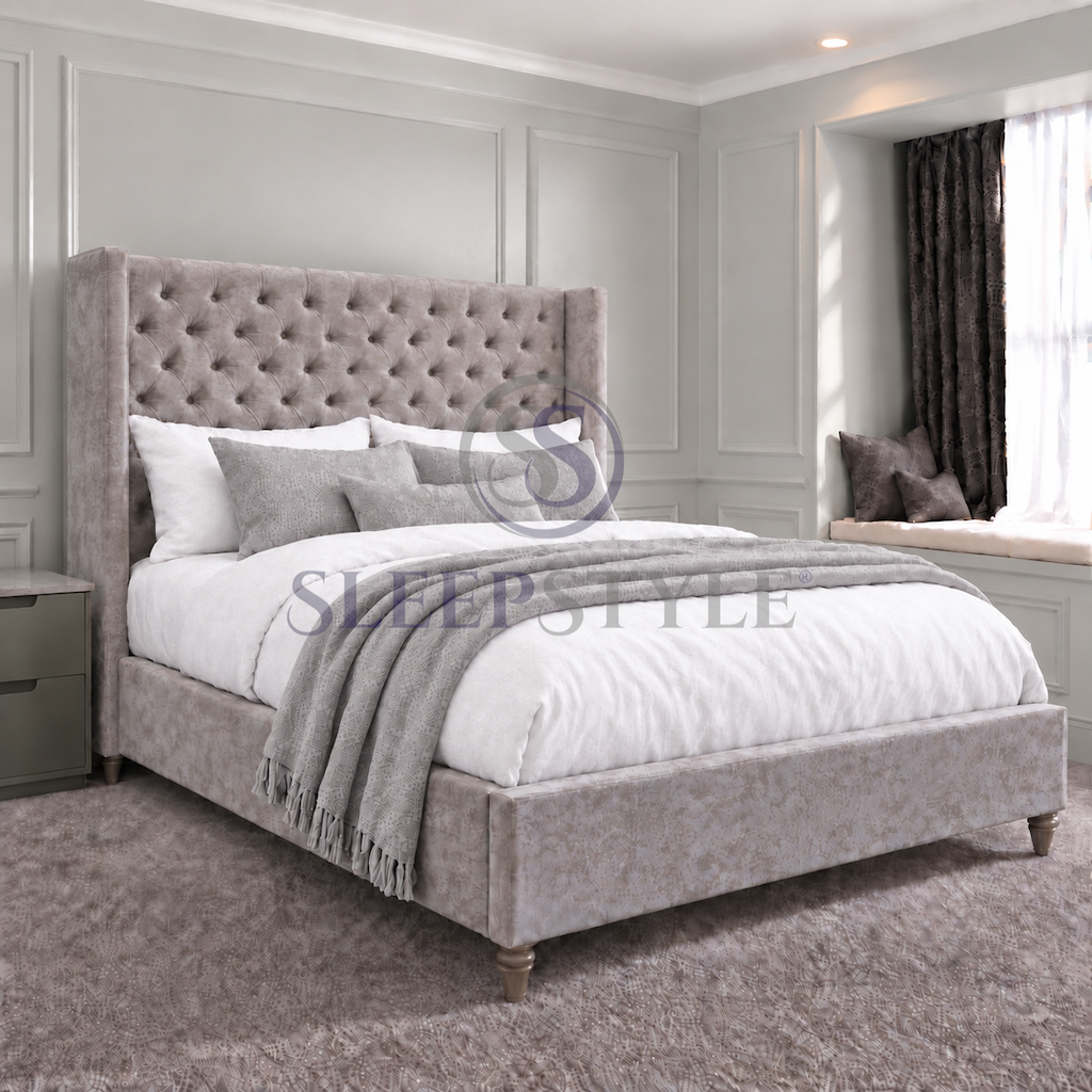 Florence Chesterfield Winged Bed Frame
