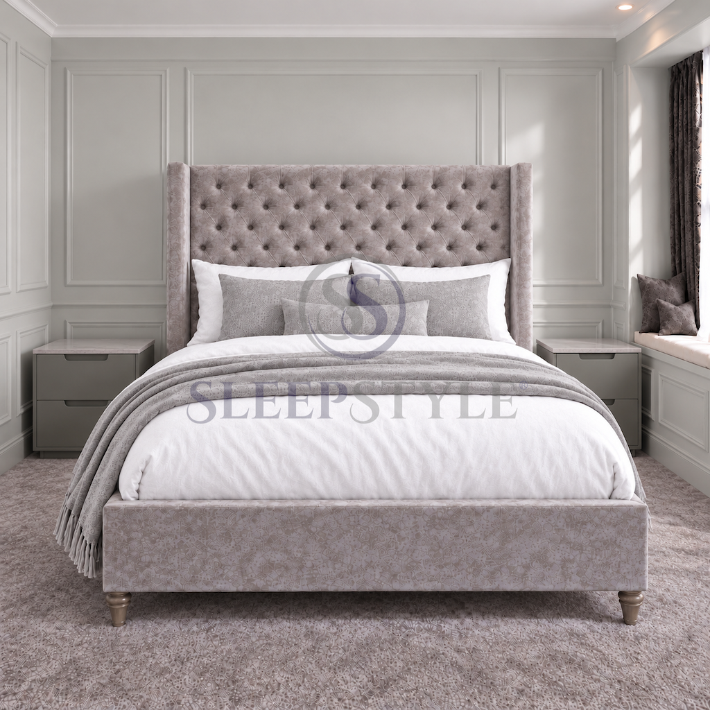 Florence Chesterfield Winged Bed Frame
