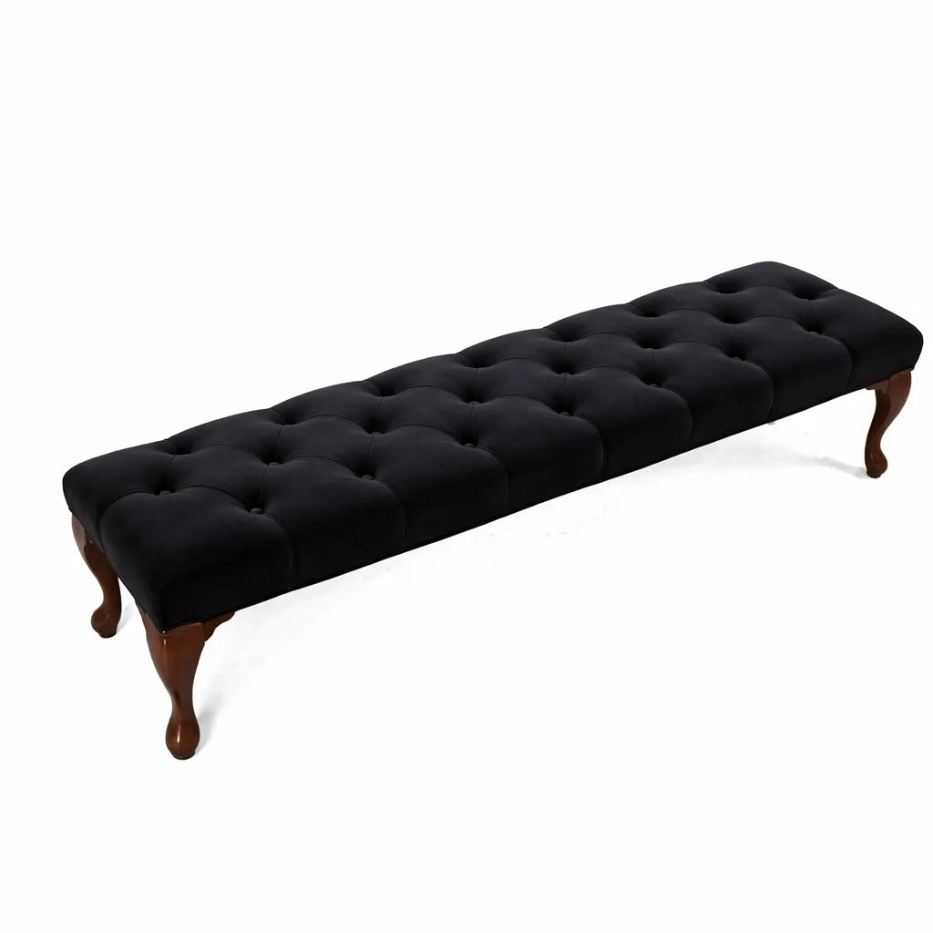Camille Chesterfield Upholstered Bench / Footstool