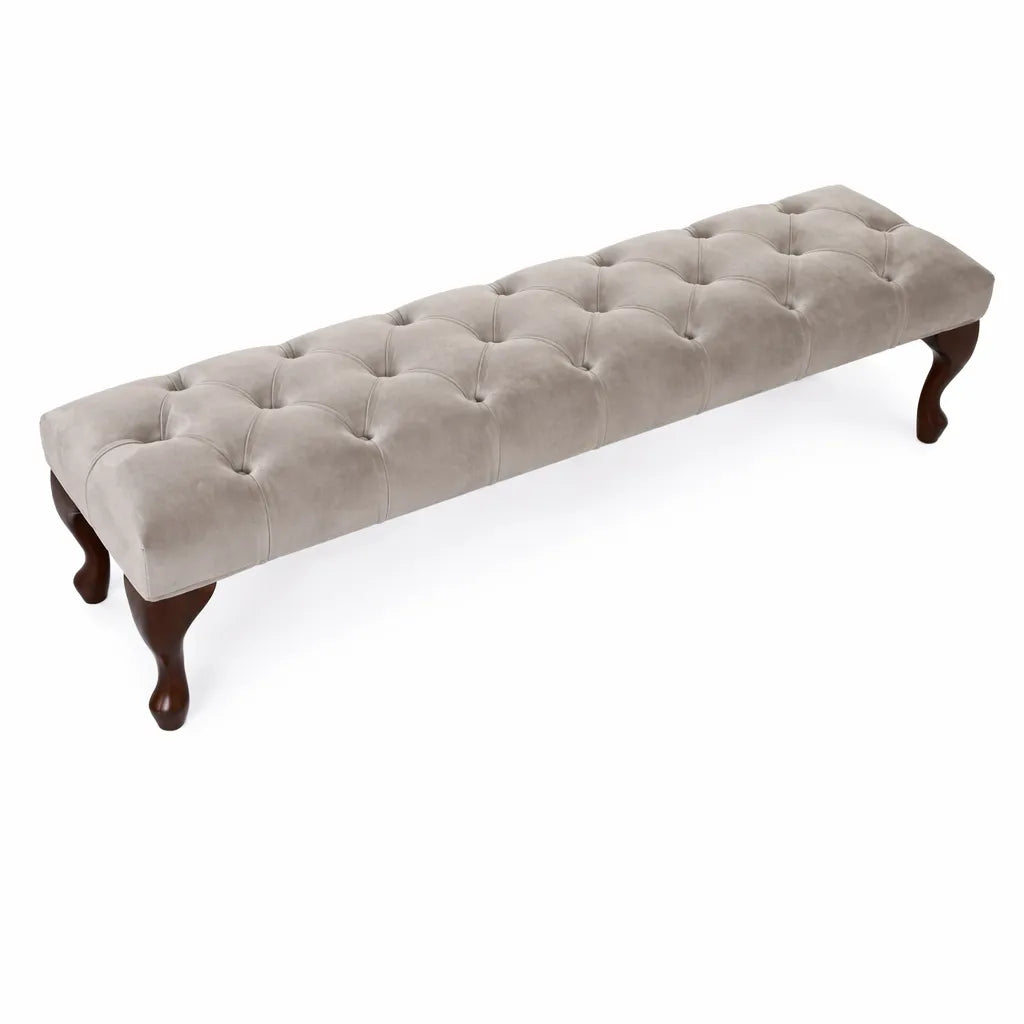 Camille Chesterfield Upholstered Bench / Footstool
