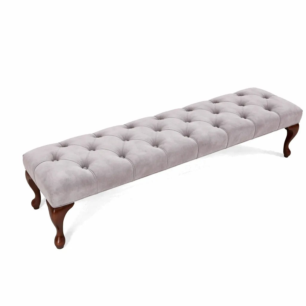 Camille Chesterfield Upholstered Bench / Footstool