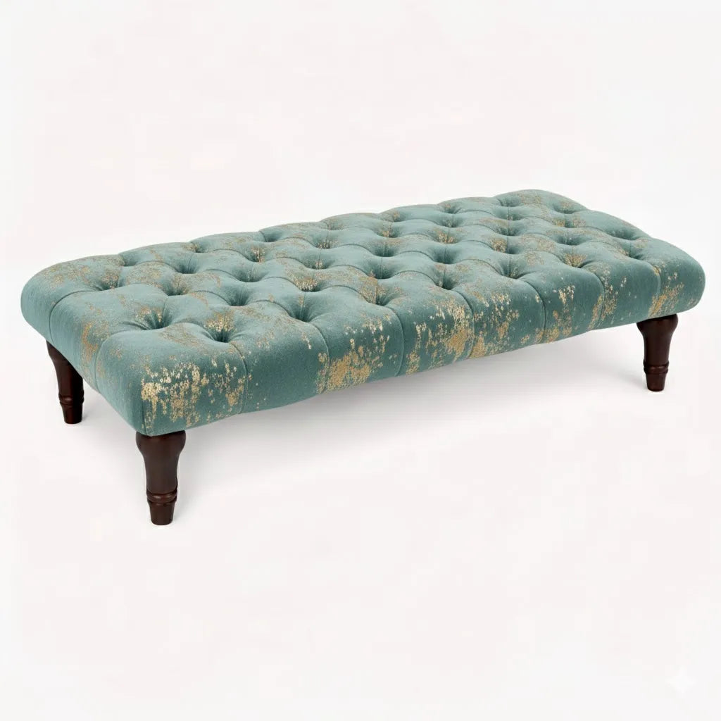 Sienna Chesterfield Upholstered Footstool / Coffee Table