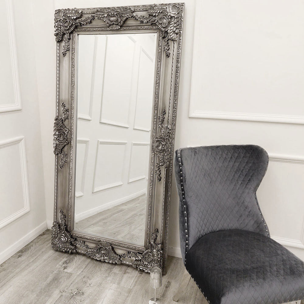Ornate Antique Leaner Mirror