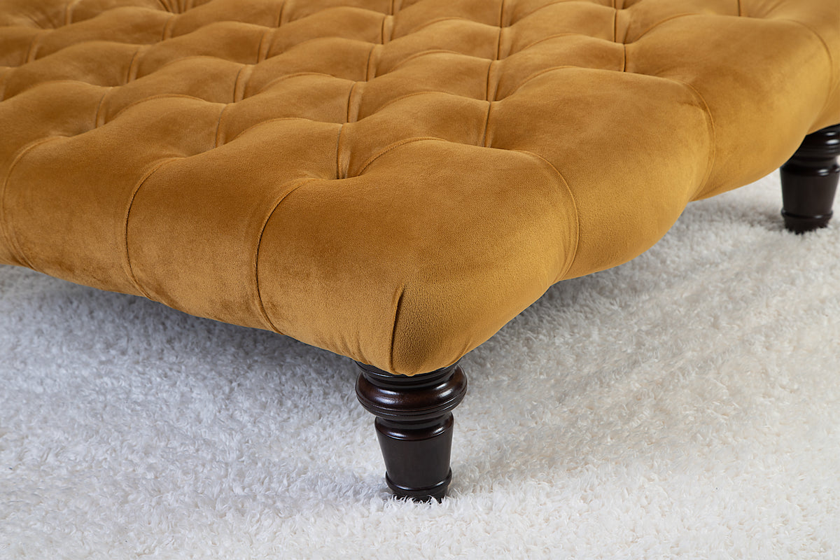 Chesterfield Upholstered Footstool / Coffee Table