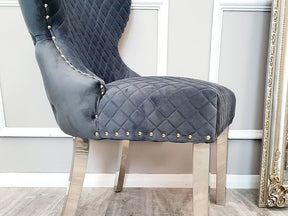 Chelsea Knocker Dark Grey Shimmer Dining Chair