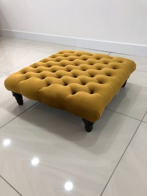 Chesterfield Upholstered Footstool / Coffee Table