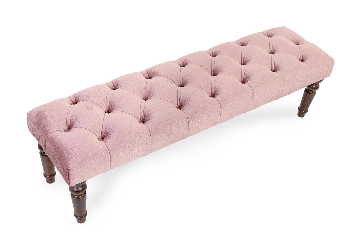 Chloe Chesterfield Upholstered Bench / Footstool