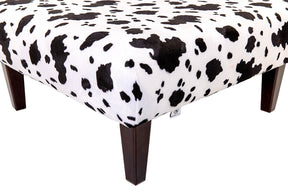 Large Daisy Upholstered Footstool