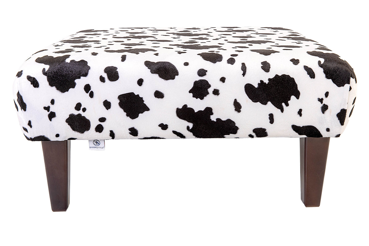 Large Daisy Upholstered Footstool