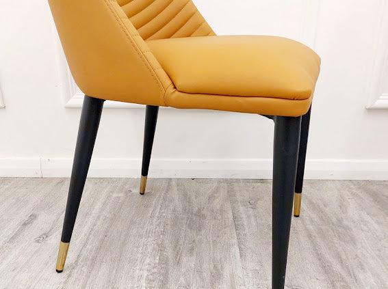 Alba Tan Faux Leather Dining Chair