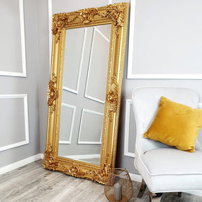 Ornate Gold Leaner Mirror