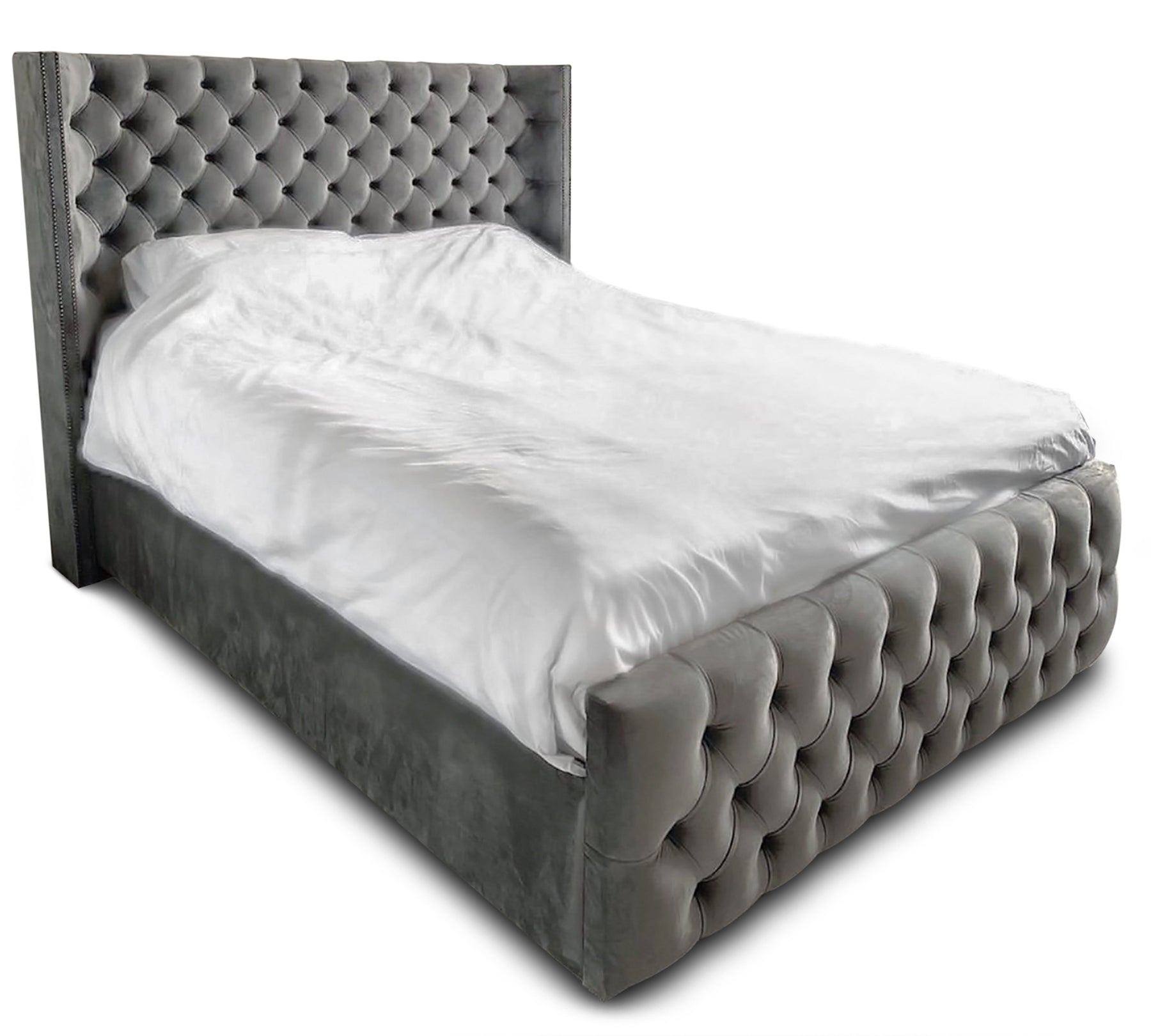 Emmeline Winged Chesterfield Bed Frame